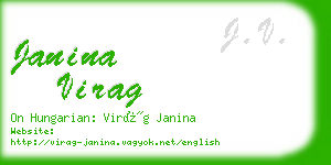 janina virag business card